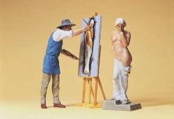 Kunstmaler und Modell 